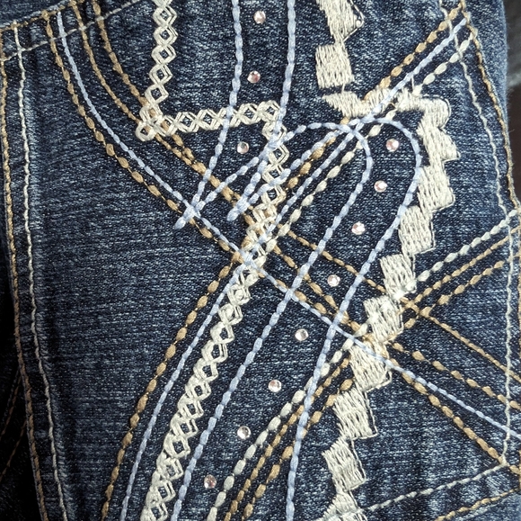 Oh Baby by Motherhood Maternity Blue Jean Pants Small Cool Pocket Designs - Picture 8 of 9